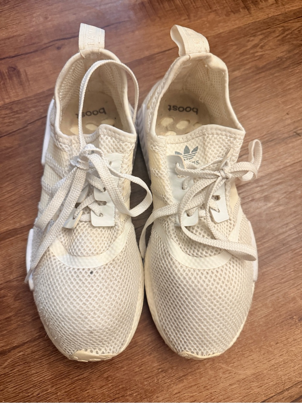 adidas Women's Cream Knit Lace-Up Sneakers
